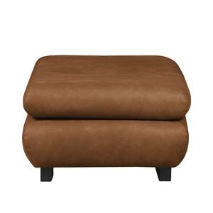 Pouf repose-pieds Infinity Aspect cuir vieilli - Cognac