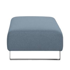 Pouf repose-pieds Kato Tissu - Tissu Felia II : Bleu clair