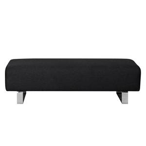 Pouf repose-pieds Kato Tissu - Tissu Lotana : Noir