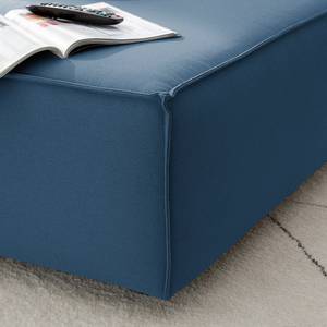 Repose-pieds KINX carré Tissu - Tissu Osta: Bleu foncé