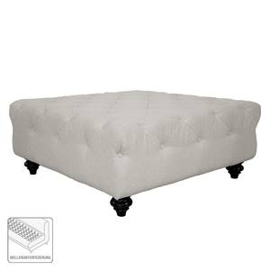 Pouf repose-pieds Kisaura Tissu - Granit