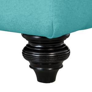 Gestoffeerde hocker Kisaura geweven stof - Turquoise