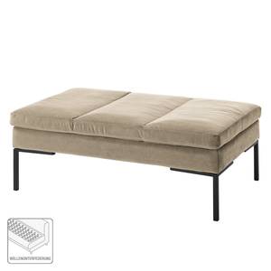 Gestoffeerde hocker MADISON fluweel - Velours Shyla: Beige