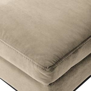 Gestoffeerde hocker MADISON fluweel - Velours Shyla: Beige