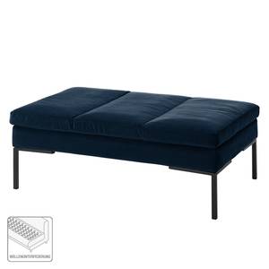 Gestoffeerde hocker MADISON fluweel - Velours Shyla: Donkerblauw