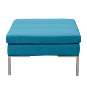 Gestoffeerde hocker Madison geweven stof Geweven stof Anda II: Turquoise