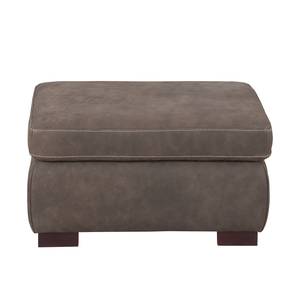 Pouf repose-pieds Maine Cuir véritable - Mocca