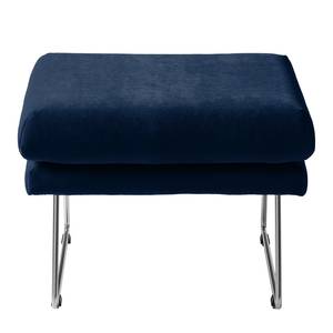 Pouf repose-pieds Maximus Velours - Bleu foncé