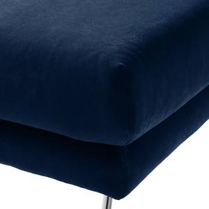 Gestoffeerde hocker Maximus fluweel - Donkerblauw