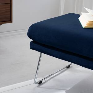 Pouf repose-pieds Maximus Velours - Bleu foncé