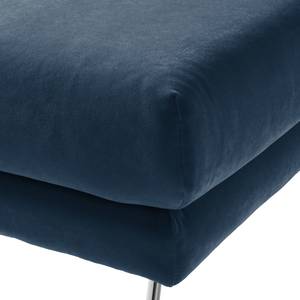 Pouf repose-pieds Maximus Velours - Bleu jean