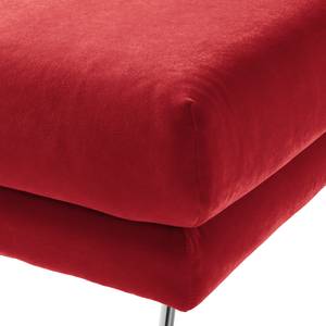 Gestoffeerde hocker Maximus fluweel - Rood