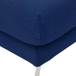 Gestoffeerde hocker Maximus geweven stof Stof Floreana: Donkerblauw II