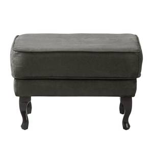 Pouf repose-pieds Miscol Aspect cuir vieilli - Gris foncé