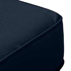 Pouf repose-pieds Miscol Velours - Bleu foncé