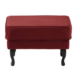 Pouf repose-pieds Miscol Velours - Rouge