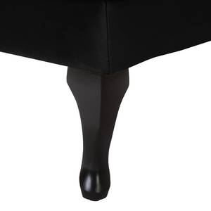 Pouf repose-pieds Miscol Velours - Noir