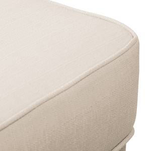 Gestoffeerde hocker Miscol geweven stof - Beige