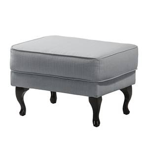 Pouf repose-pieds Miscol Tissu - Gris argenté