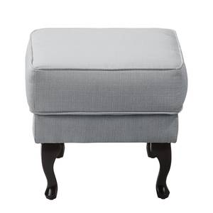 Pouf repose-pieds Miscol Tissu - Gris argenté