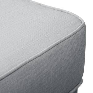 Pouf repose-pieds Miscol Tissu - Gris argenté