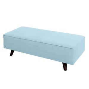 Polsterhocker Nordic Chic Webstoff Hellblau