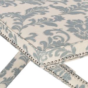 Polsterhocker Palmer Hellblau/Beige