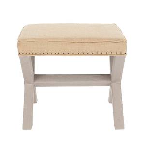 Gestoffeerde hocker Palmer taupe/beige