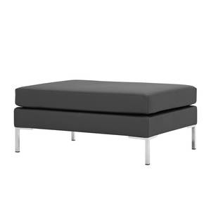 Pouf repose-pieds Portobello Cuir véritable - Cuir véritable Gad : Anthracite - Angulaire