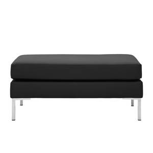 Pouf repose-pieds Portobello Cuir véritable - Cuir véritable Gad : Noir - Angulaire