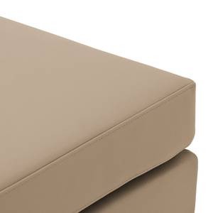 Gestoffeerde hocker Portobello echt leer Echt leer Gad: Taupe - Hoekig