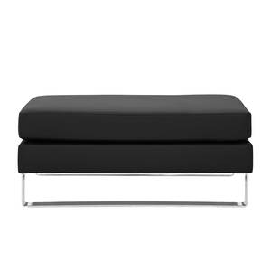 Pouf repose-pieds Portobello Cuir véritable - Cuir véritable Gad : Noir - Luge