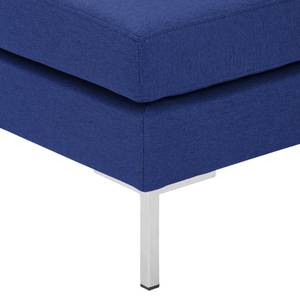 Polsterhocker Portobello Webstoff Stoff Ramira: Blau - Eckig