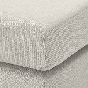 Gestoffeerde hocker Portobello geweven stof - Stof Selva: Beige - Hoekig