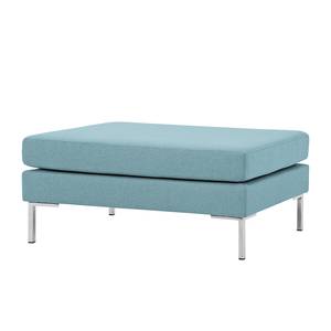 Pouf repose-pieds Portobello Tissu Tissu Selva : Bleu clair - Angulaire