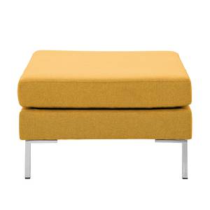 Pouf repose-pieds Portobello Tissu Tissu Selva : Jaune moutarde - Angulaire