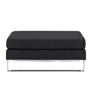 Pouf repose-pieds Portobello Tissu Tissu Selva : Anthracite - Luge