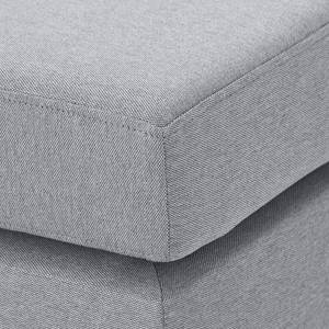 Polsterhocker Portobello Webstoff Stoff Ramira: Silber - Kufen