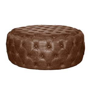 Pouf repose-pieds Pradera Cuir véritable - Marron