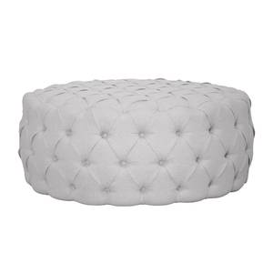 Pouf repose-pieds Pradera Tissu - Gris clair