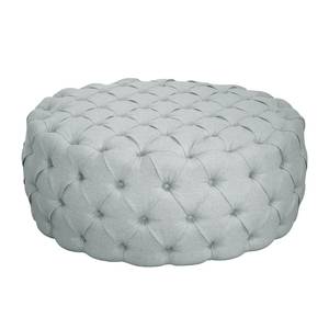 Pouf repose-pieds Pradera Tissu - Bleu acier