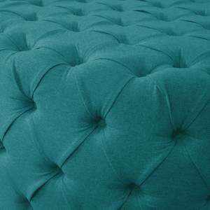 Pouf repose-pieds Pradera Tissu - Turquoise