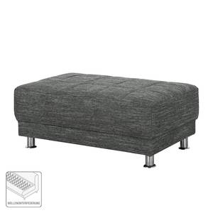 Pouf repose-pieds Selmer Tissu structuré - Gris