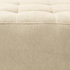 Polsterhocker Tanete Strukturstoff - Hellbeige