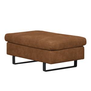 Polsterhocker Yovanna Antiklederlook Cognac