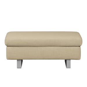 Pouf repose-pieds Yovanna Tissu Cappuccino