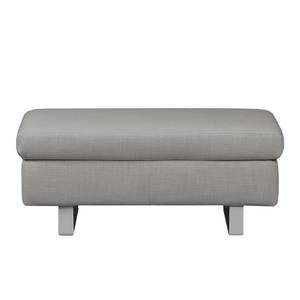 Pouf repose-pieds Yovanna Tissu Gris clair