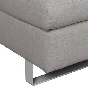 Pouf repose-pieds Yovanna Tissu Gris clair