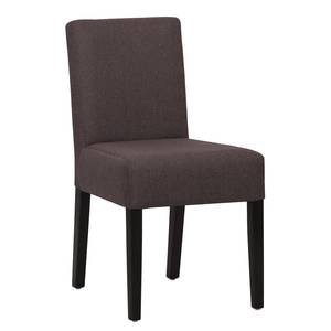 Chaises rembourrées Allegra (lot de 2) Tissu - Tissu Suria : Marron foncé