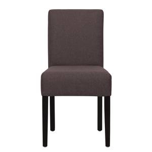 Chaises rembourrées Allegra (lot de 2) Tissu - Tissu Suria : Marron foncé